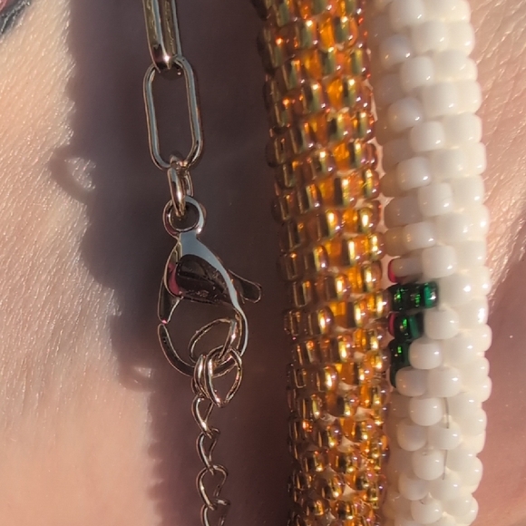 Gold Plated and Faux Pearl Bracelet - Picture 2 of 4